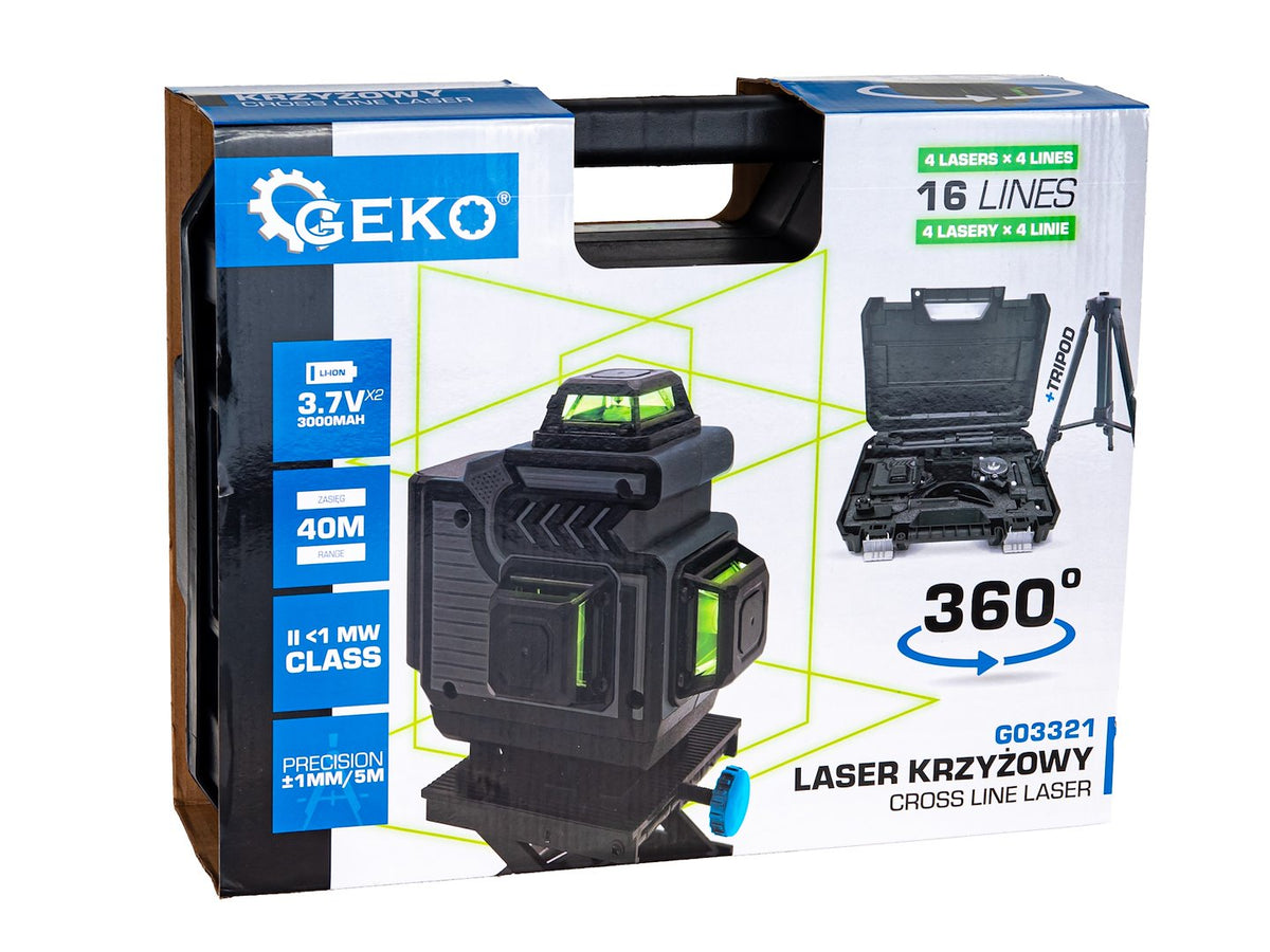 Nivela cu laser 360 grade 4d cu 2 acumulatori si trepied