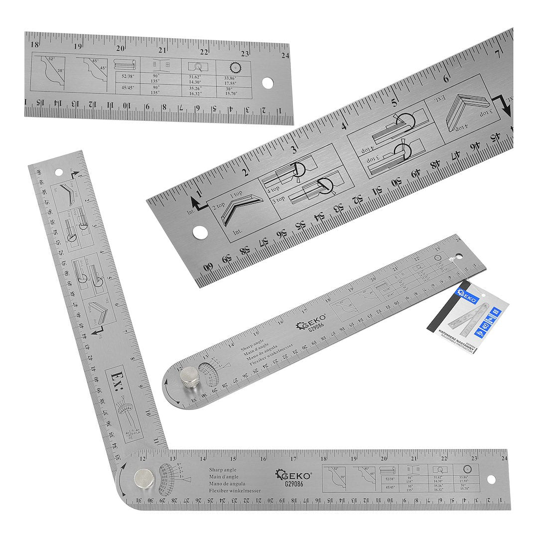 Raportor unghiular reglabil pentru tamplarie 600mm Geko