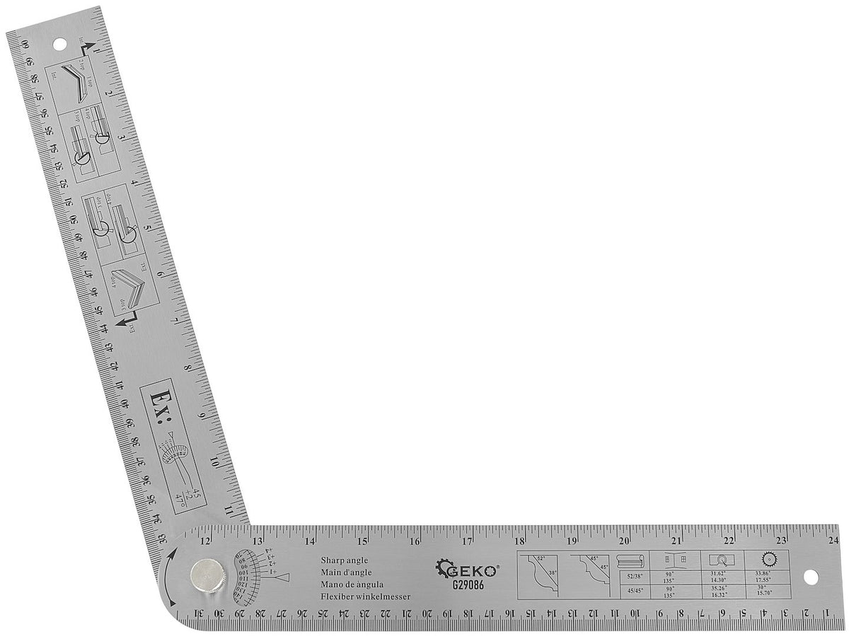 Raportor unghiular reglabil pentru tamplarie 600mm Geko