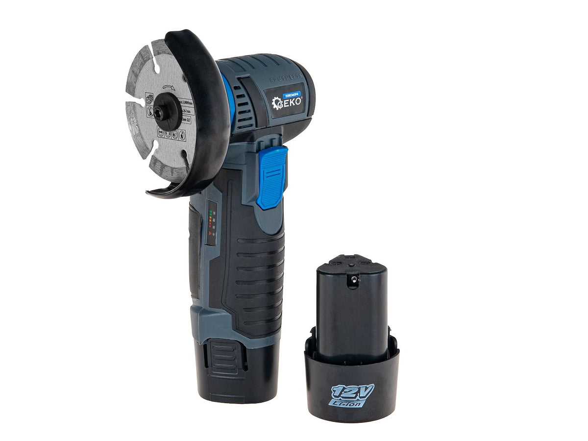 Mini polizor unghiular 76mm 12v cu 2 acumulatori Geko