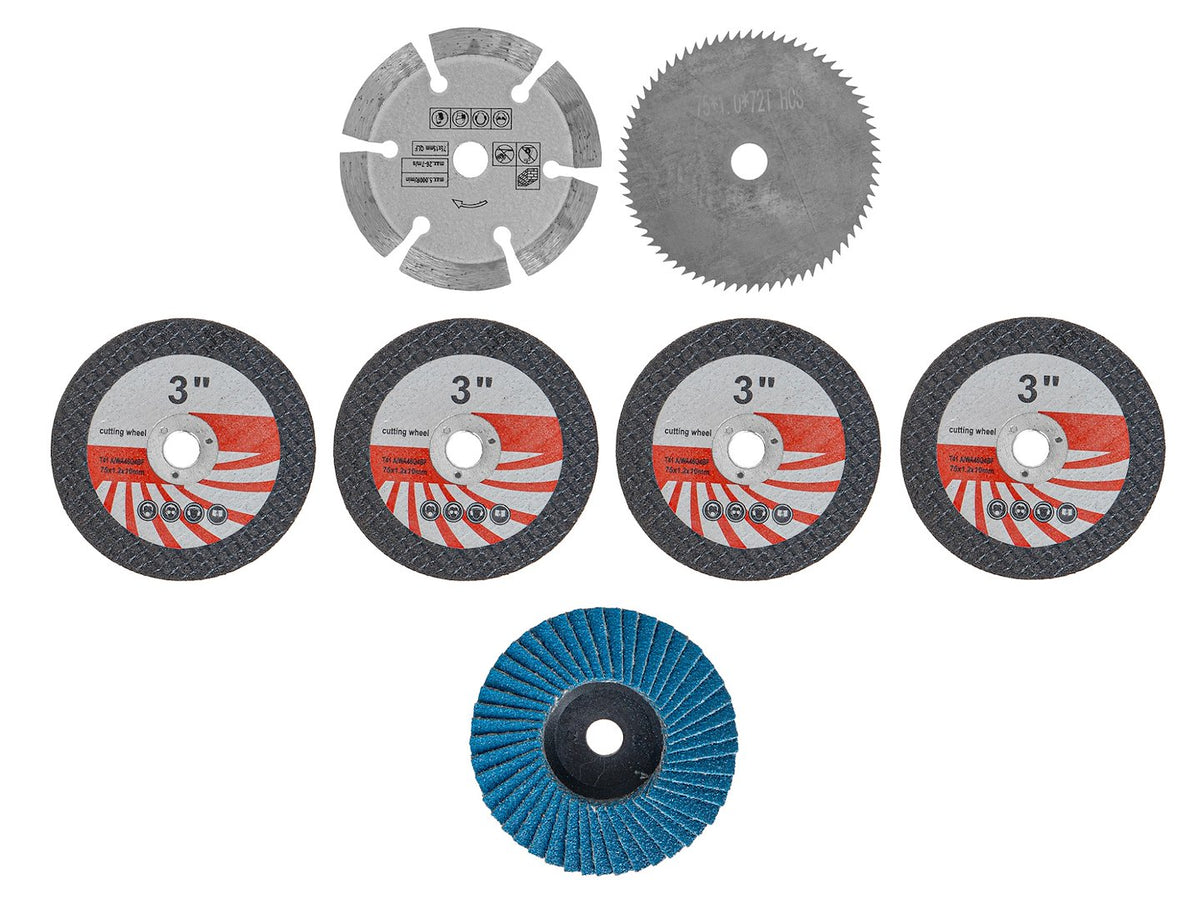 Set discuri pentru mini polizor unghiular 76 mm 7 piese Geko
