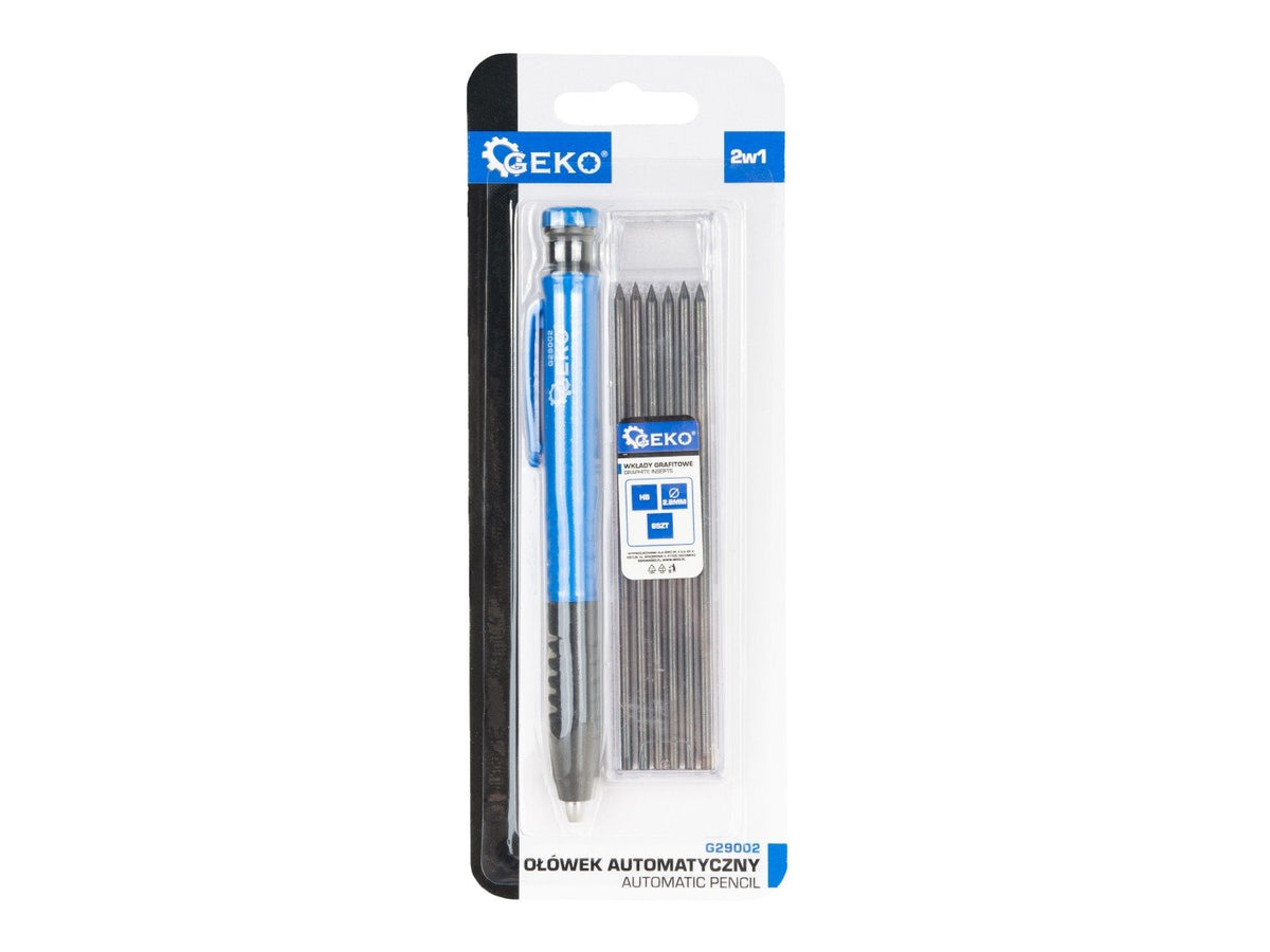Creion mecanic 2 in 1 cu 6 rezerve Geko