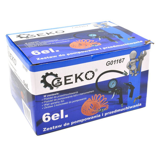 SET 6 ACCESORII PNEUMATICE PENTRU COMPRESOR AER COMPRIMAT GEKO