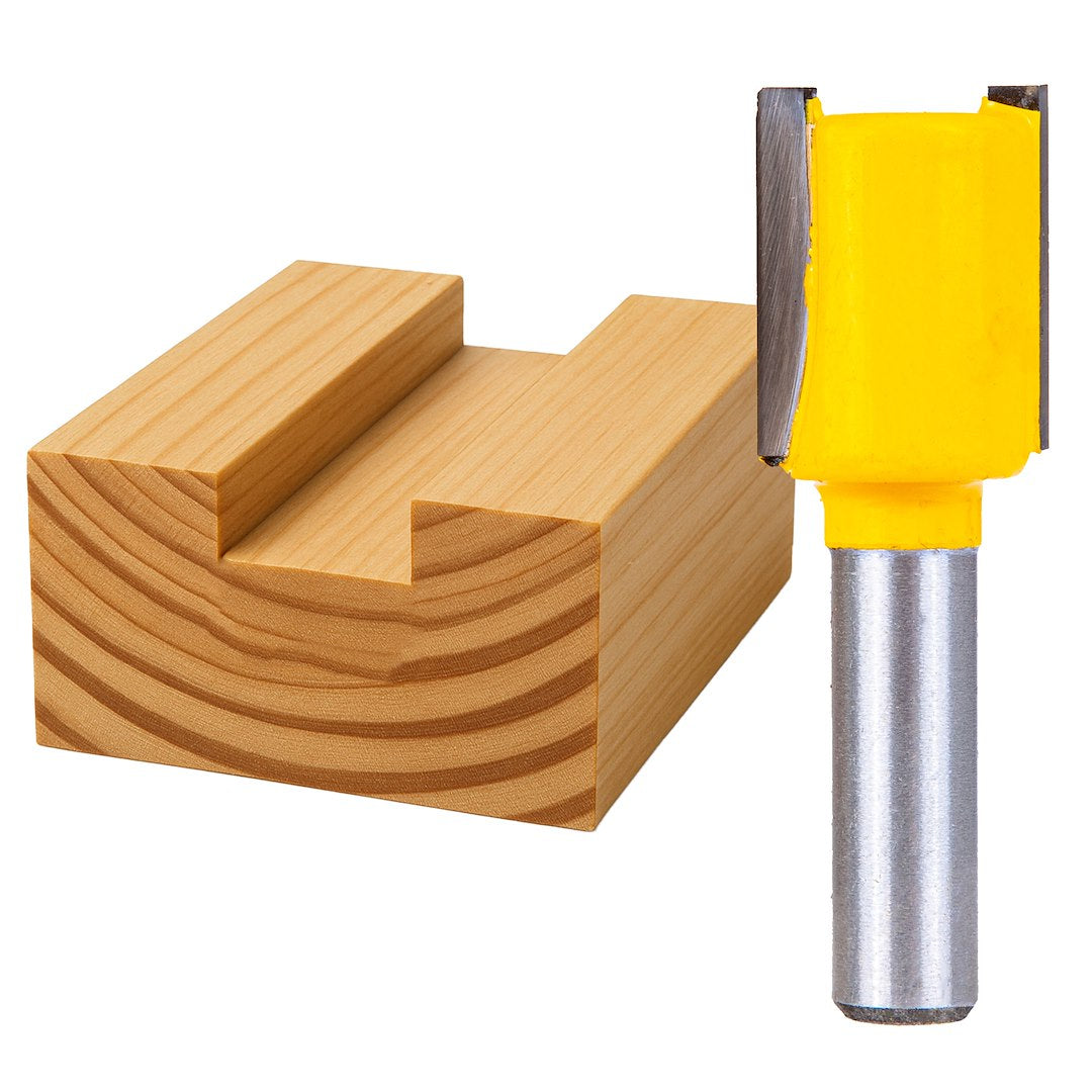 SET 12 FREZE PENTRU LEMN CU DIAMETRU 8MM - HSS, CU SUPORT - GEKO
