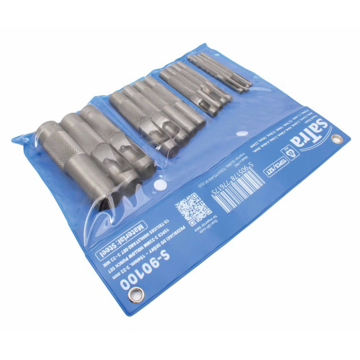 Set preducele perforatoare piele 15 piese Satra