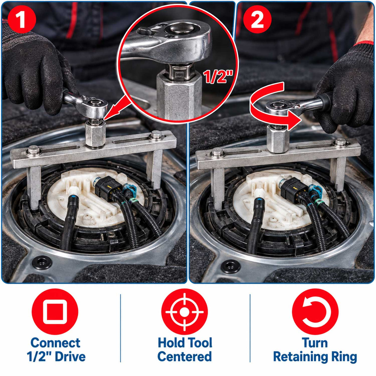 Cheie reglabila capac pompa de combustibil pentru rezervor 23-190mm GEBO TOOLS