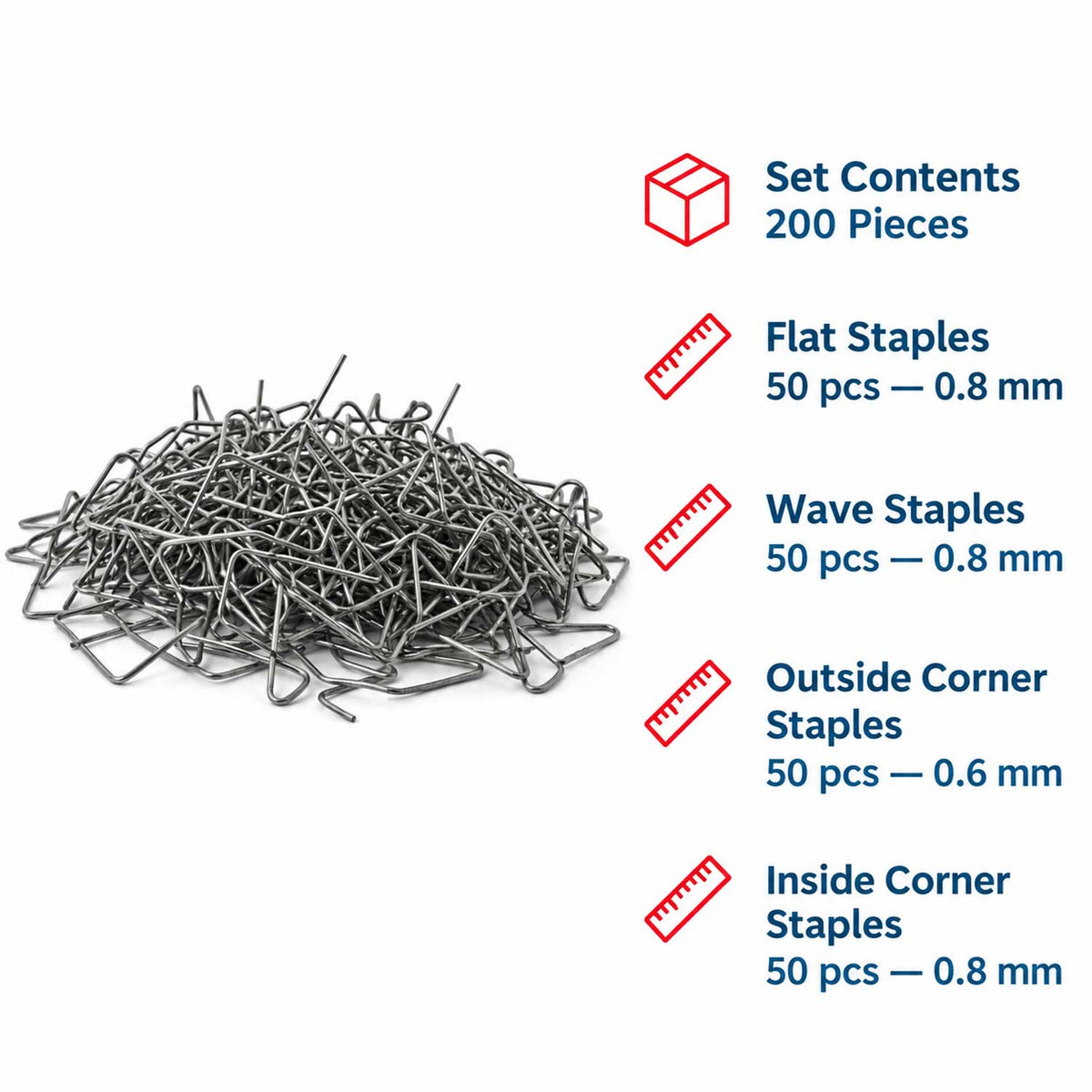 Set 200 de capse pentru sudura/ lipit in plastic GEBO TOOLS