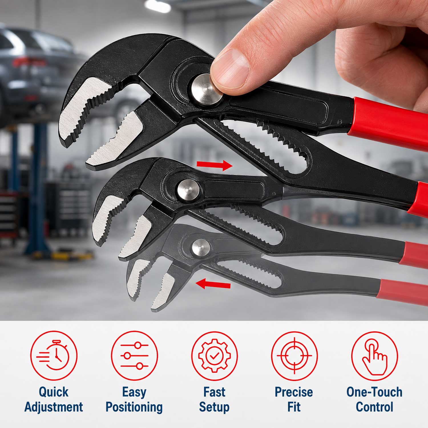 Set 3 clesti papagal reglabili pentru tevi GEBO TOOLS