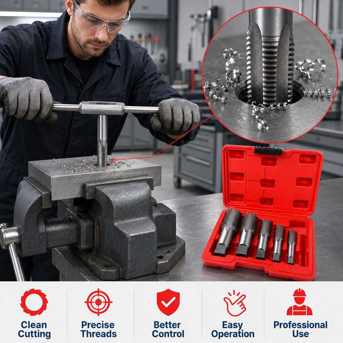 Set tarozi pentru tevi 6 piese GEBO TOOLS
