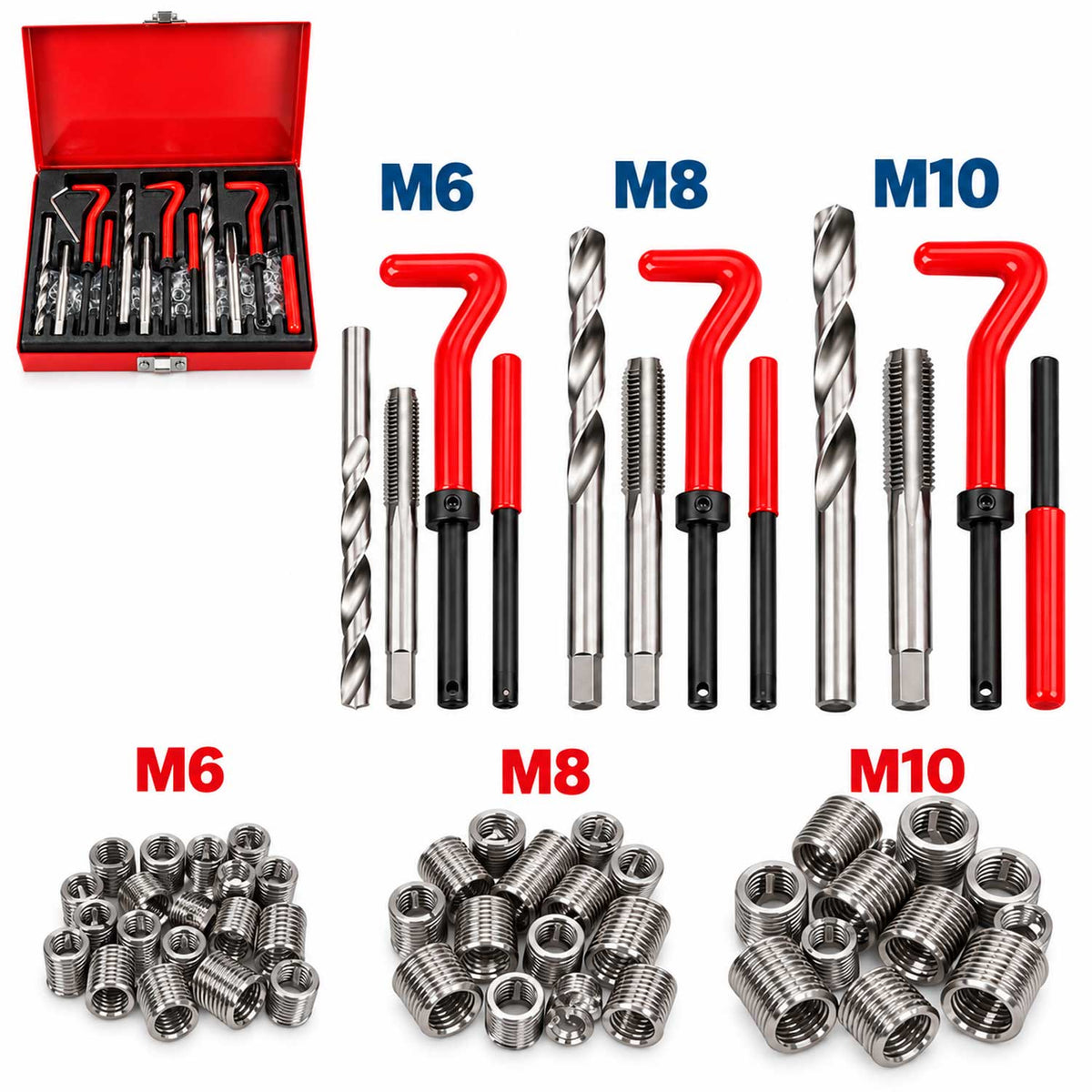 Trusa reparat filete m6 m8 m10 GEBO TOOLS