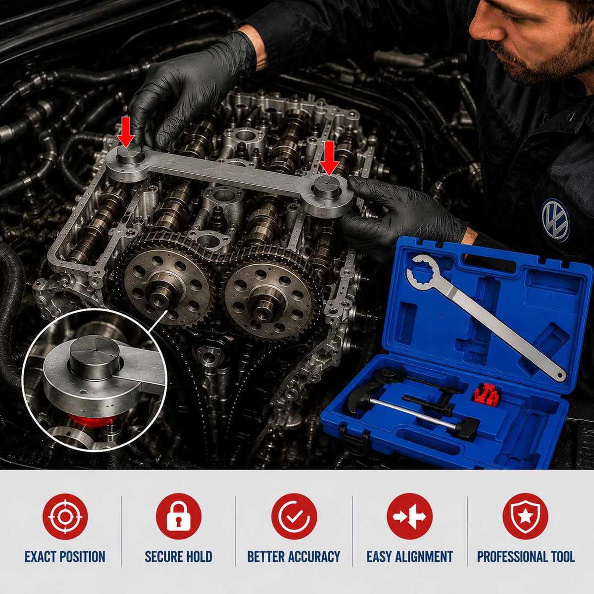 Trusa fixare distributie VAG 1.0 1.2 1.4 TSI tFSI tgi GEBO TOOLS