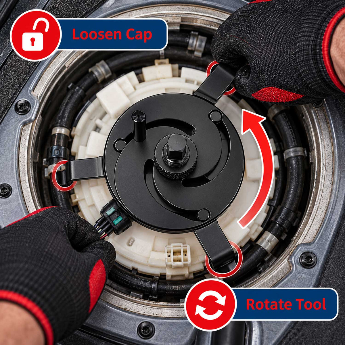 Cheie reglabila pentru demontat-montat capac rezervor cu 3 brate 100-170mm GEBO TOOLS