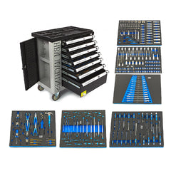 DULAP SCULE PROFESIONAL HBM CU 7 SERTARE, 245 PIESE, 6 MODULE CARBON – OLANDA, PREMIUM