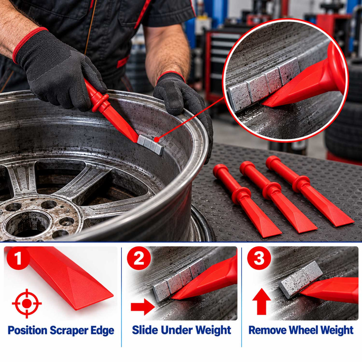 Set scule indepartat contra greutate 4 piese GEBO TOOLS
