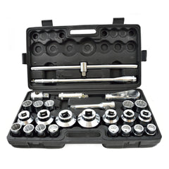 TRUSA TUBULARE BIHEXAGONALE 3/4''  1'' CU CLICHET  21-65MM 26 PIESE GEKO