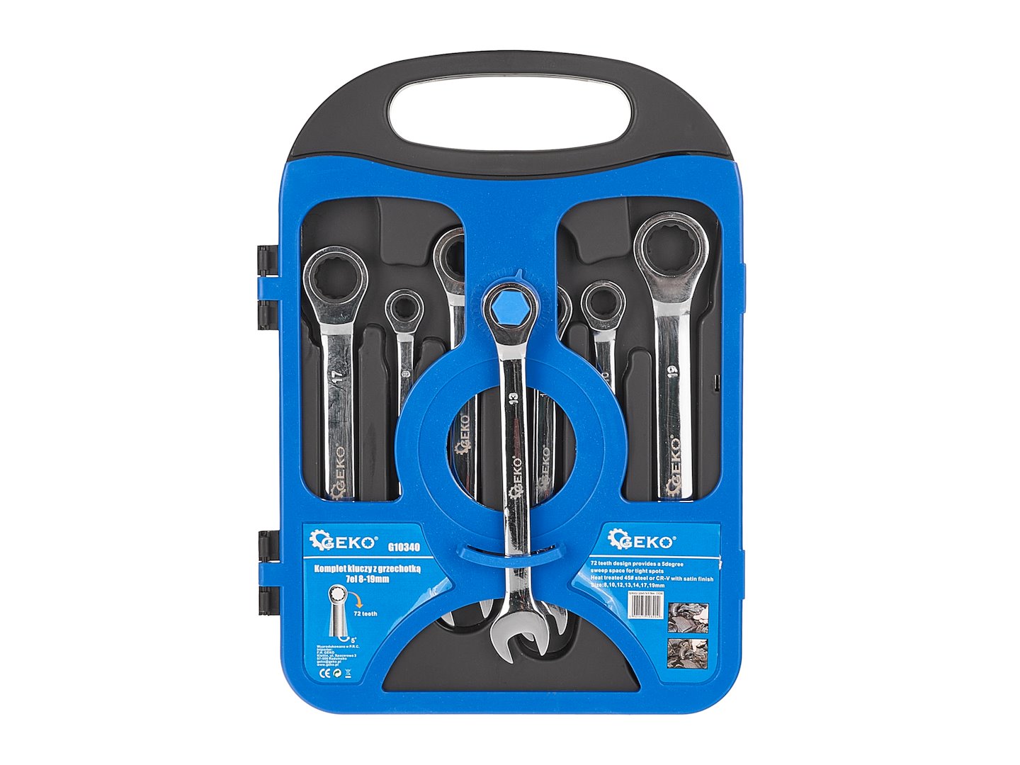 SET 7 CHEI COMBINATE CU CLICHET 8-19MM GEKO