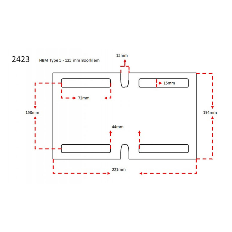 MENGHINA DE FORAJ 125MM TIP 5 PENTRU MASINA DE GAURIT HBM