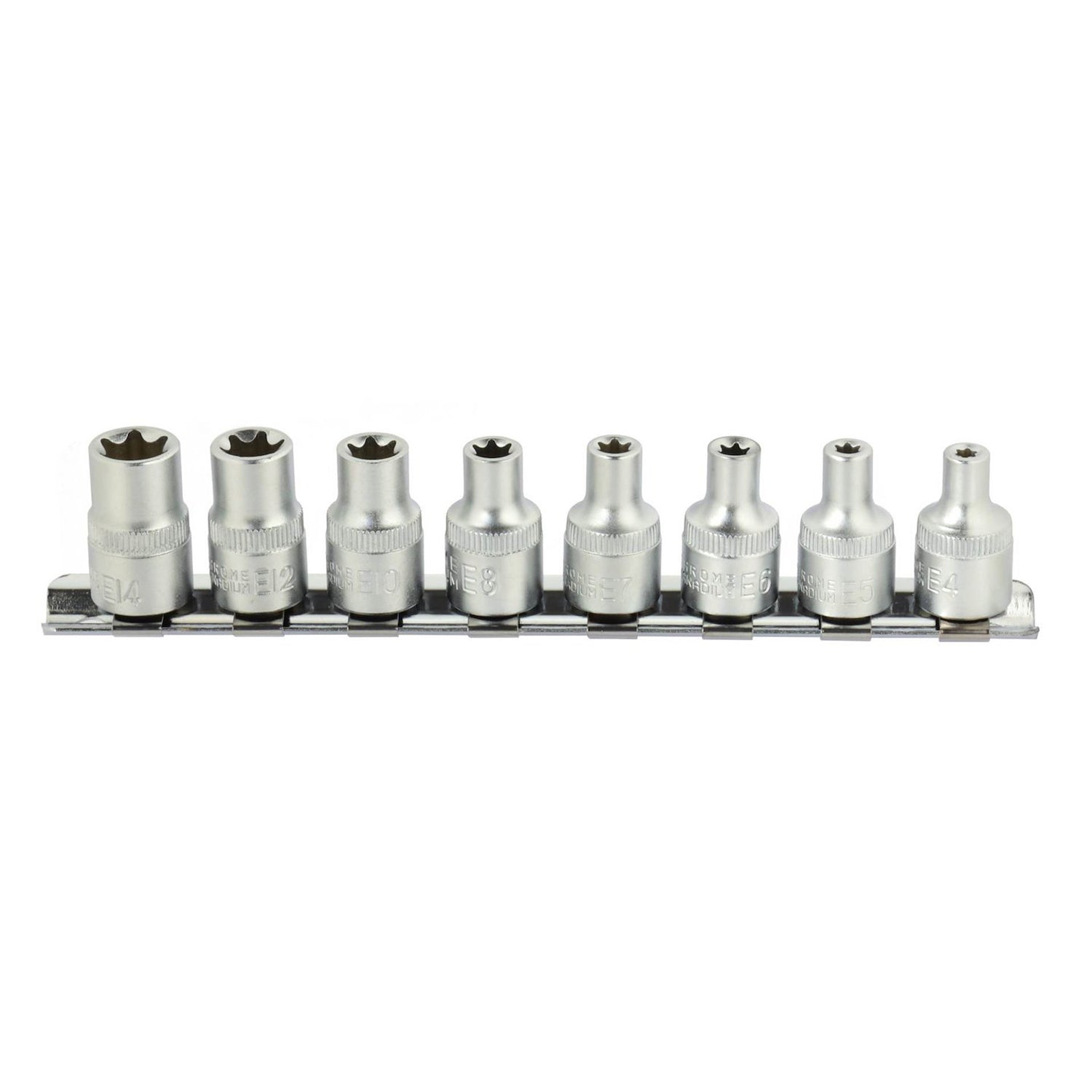 SET CHEI TUBULARE TORX E4-E14 3/8'' 8 PIESE GEKO