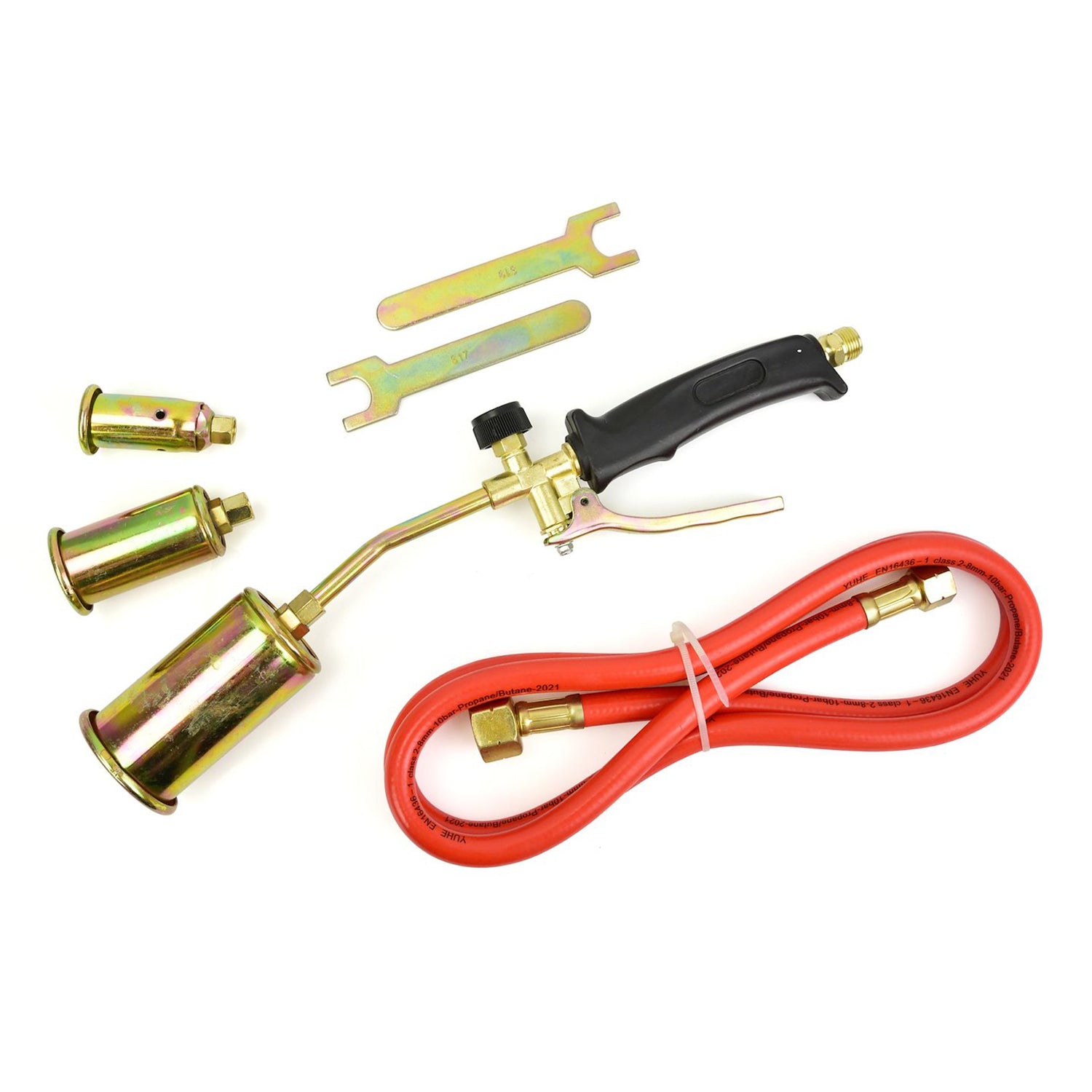 ARZATOR DE GAZ CU FURTUN 1.5M PENTRU INCALZIRE SI ARDERE 3 CAPETE 25, 35 SI 50MM - GEKO