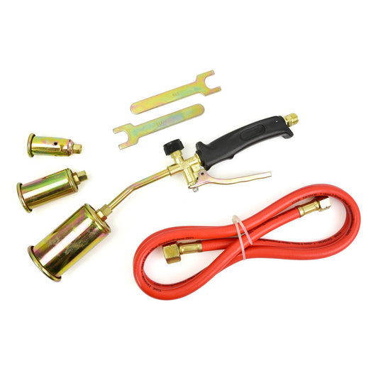 ARZATOR DE GAZ CU FURTUN 1.5M PENTRU INCALZIRE SI ARDERE 3 CAPETE 25, 35 SI 50MM - GEKO