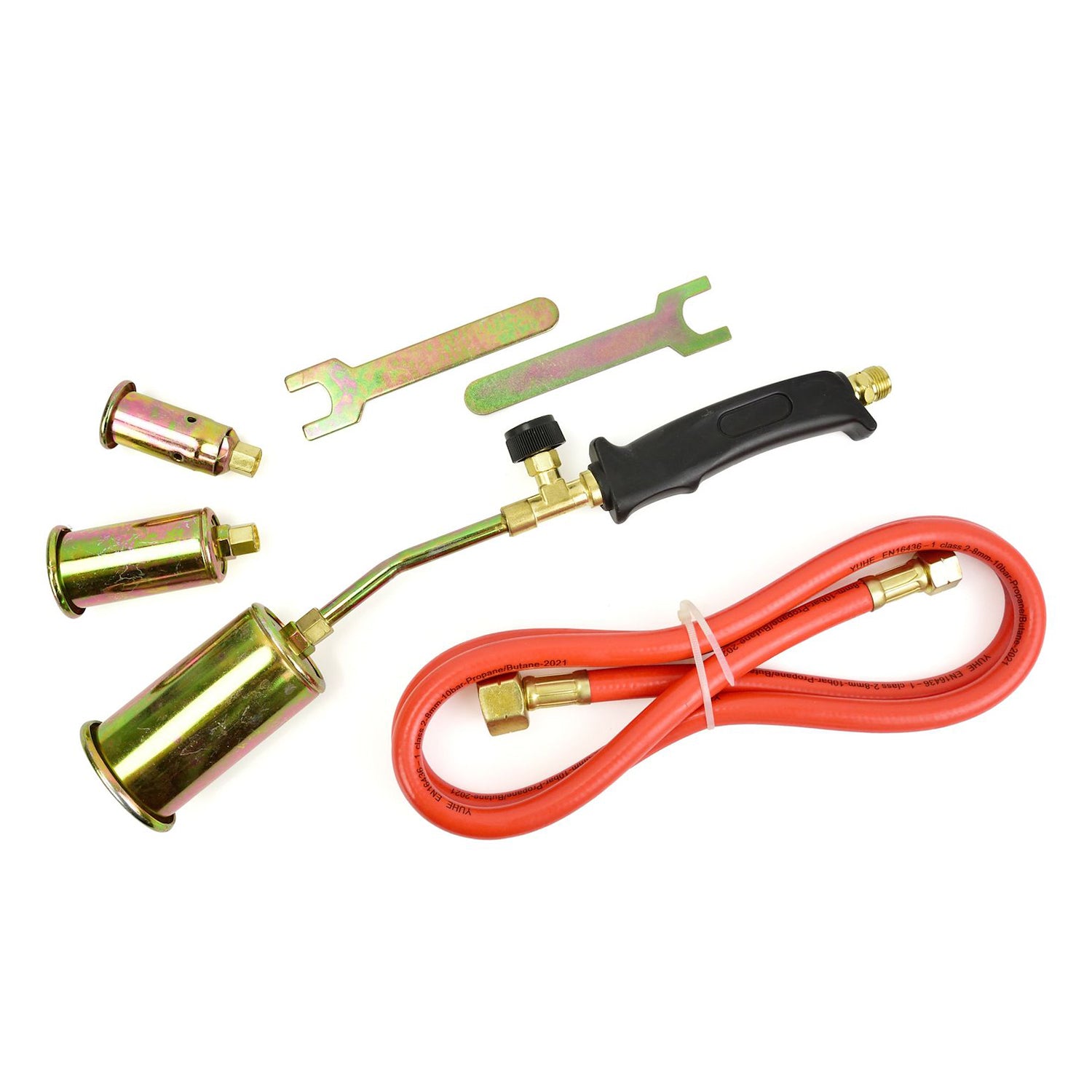 ARZATOR DE GAZ CU FURTUN 1.5M PENTRU INCALZIRE SI ARDERE CU 3 CAPETE 25, 35 SI 50MM - GEKO