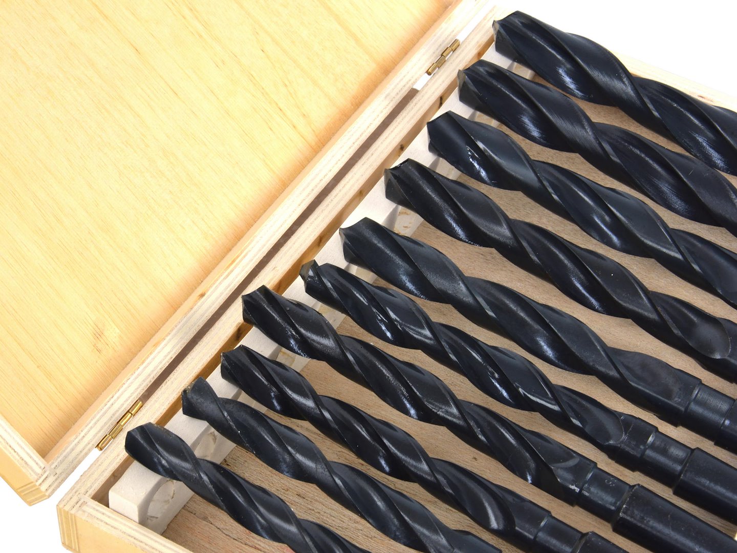 SET 10 BURGHIE MORSE MK2 PENTRU METAL, 14,5–23 MM – HSS, PRINDERE CON B16