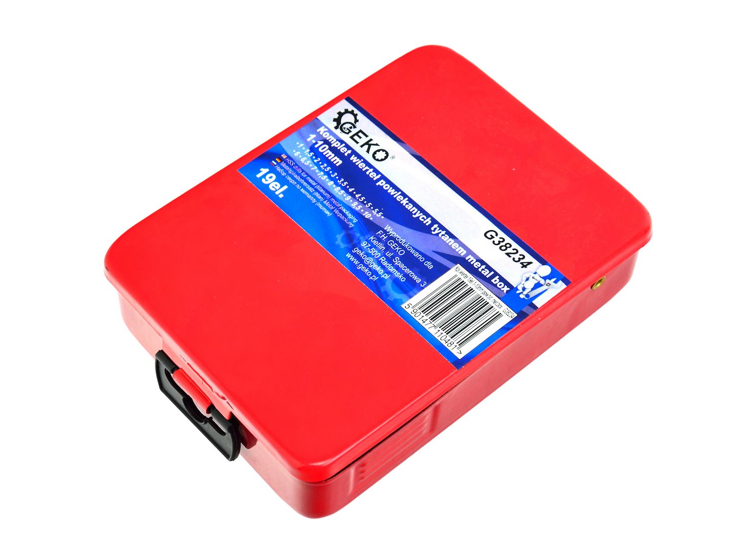 SET 19 BURGHIE TITAN PENTRU METAL HSS 1-10MM GEKO