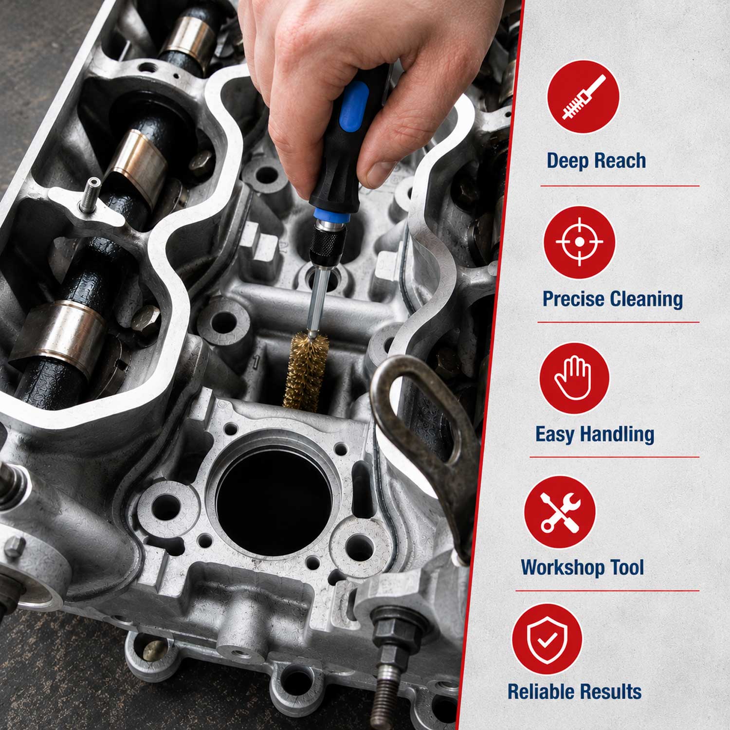Trusa perii pentru curatat scaun locas injectoare diesel GEBO TOOLS