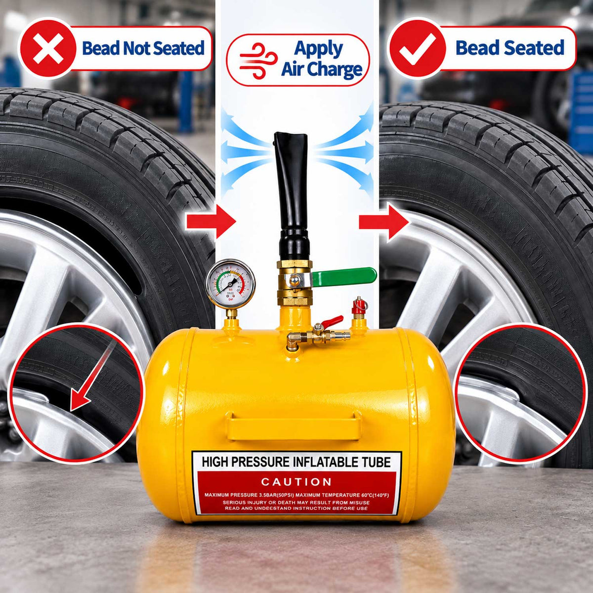 Butelie explozie aer, tun de aer 18l GEBO TOOLS