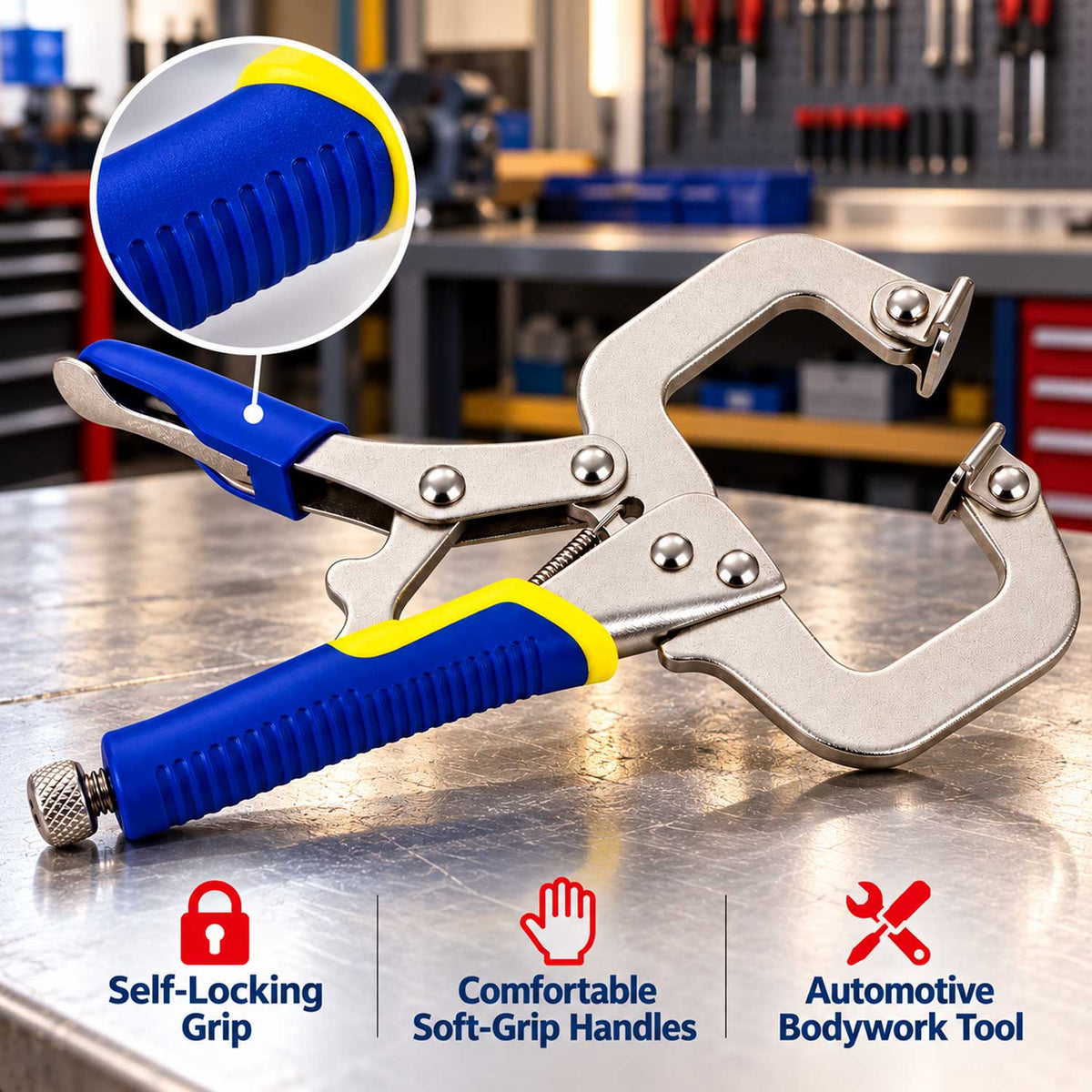 Cleste autoblocant pentru tinichigerie 150mm GEBO TOOLS