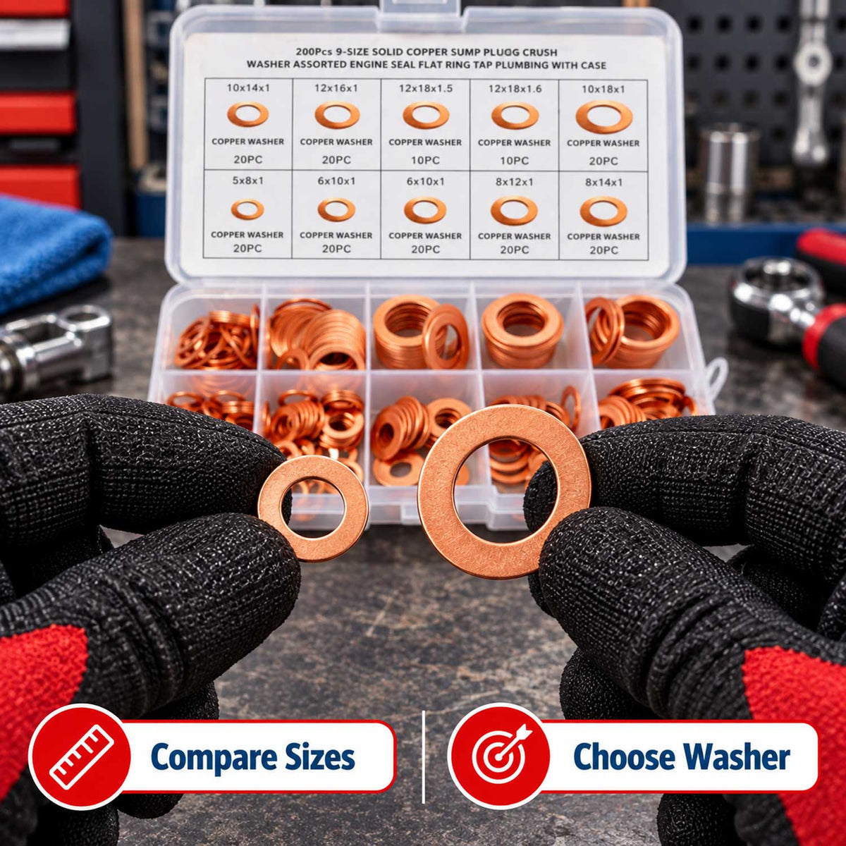 Set saibe cupru 200 buc GEBO TOOLS