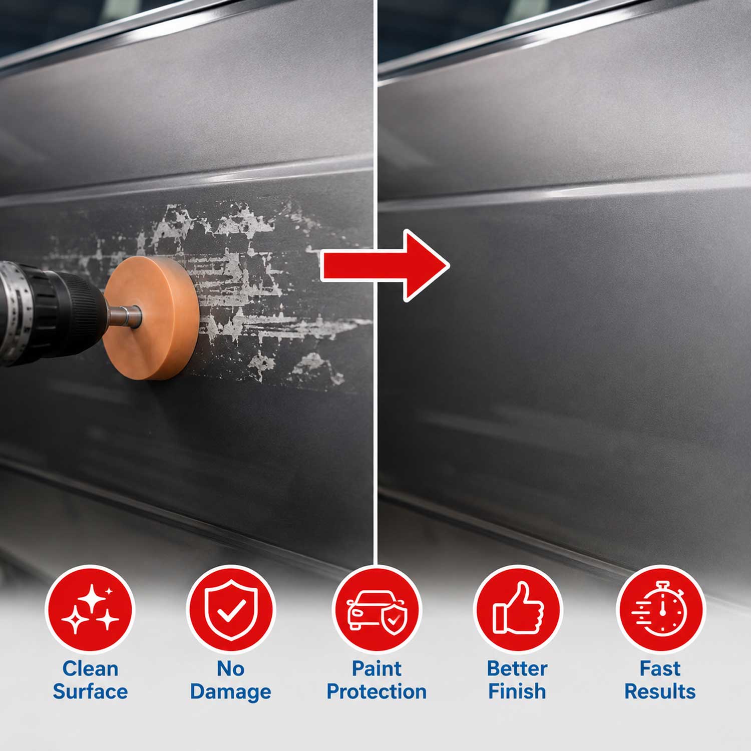 Radiera inlaturat impuritati lipici 88x15mm, disc din cauciuc pentru curatat adeziv GEBO TOOLS