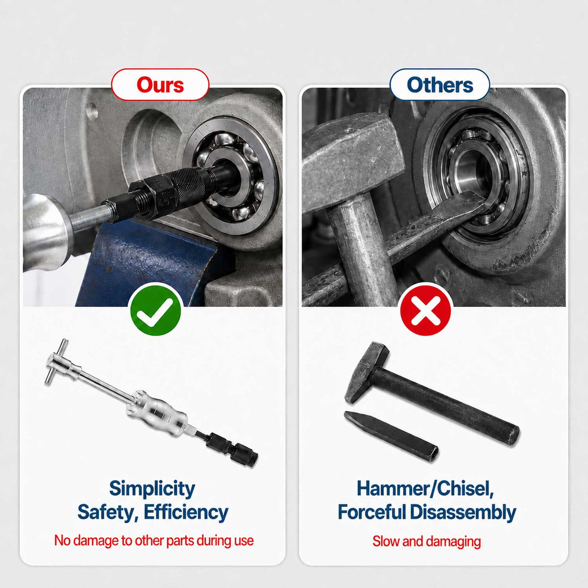 Trusa extractor rulment prindere interioara cu ciocan culisant GEBO TOOLS