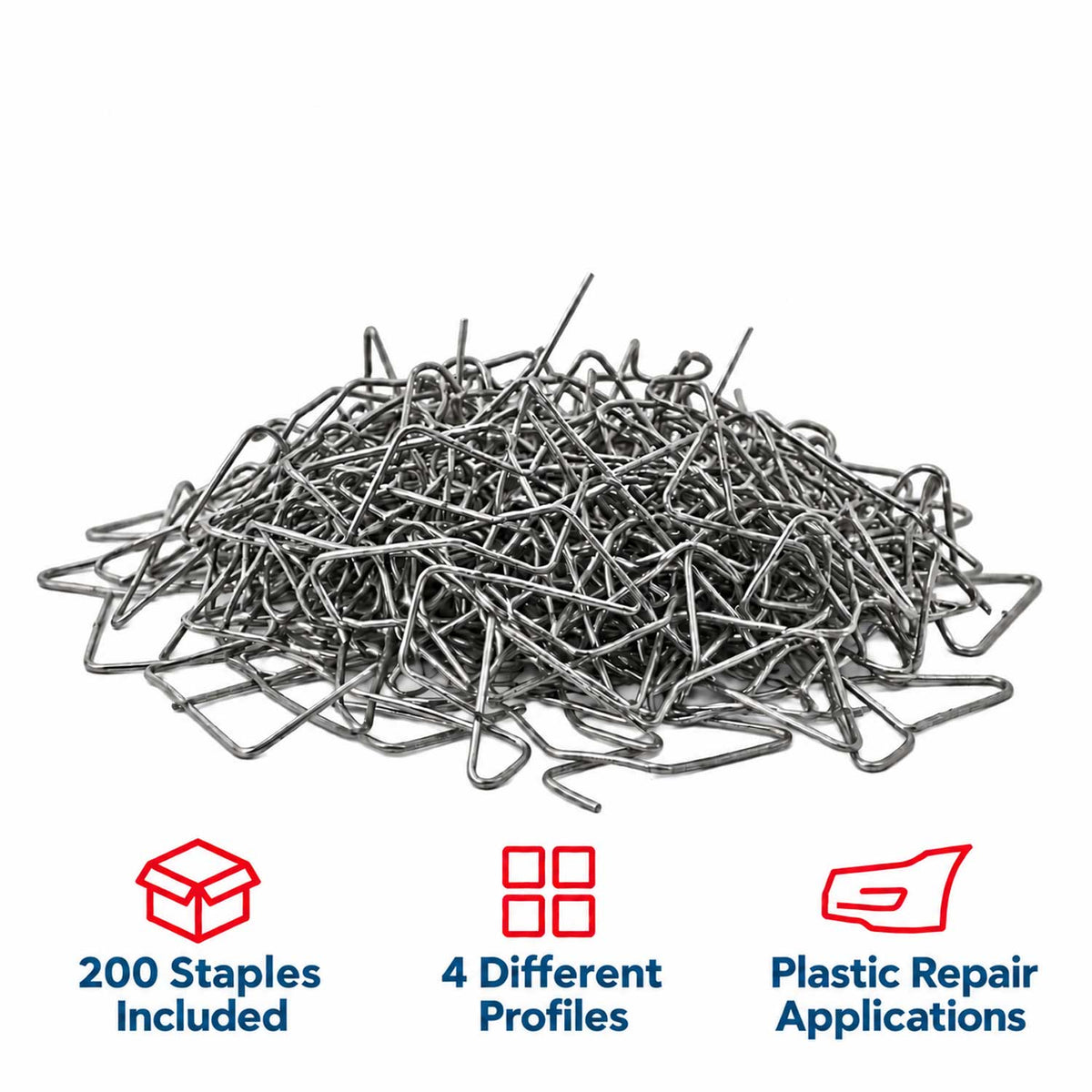 Set 200 de capse pentru sudura/ lipit in plastic GEBO TOOLS