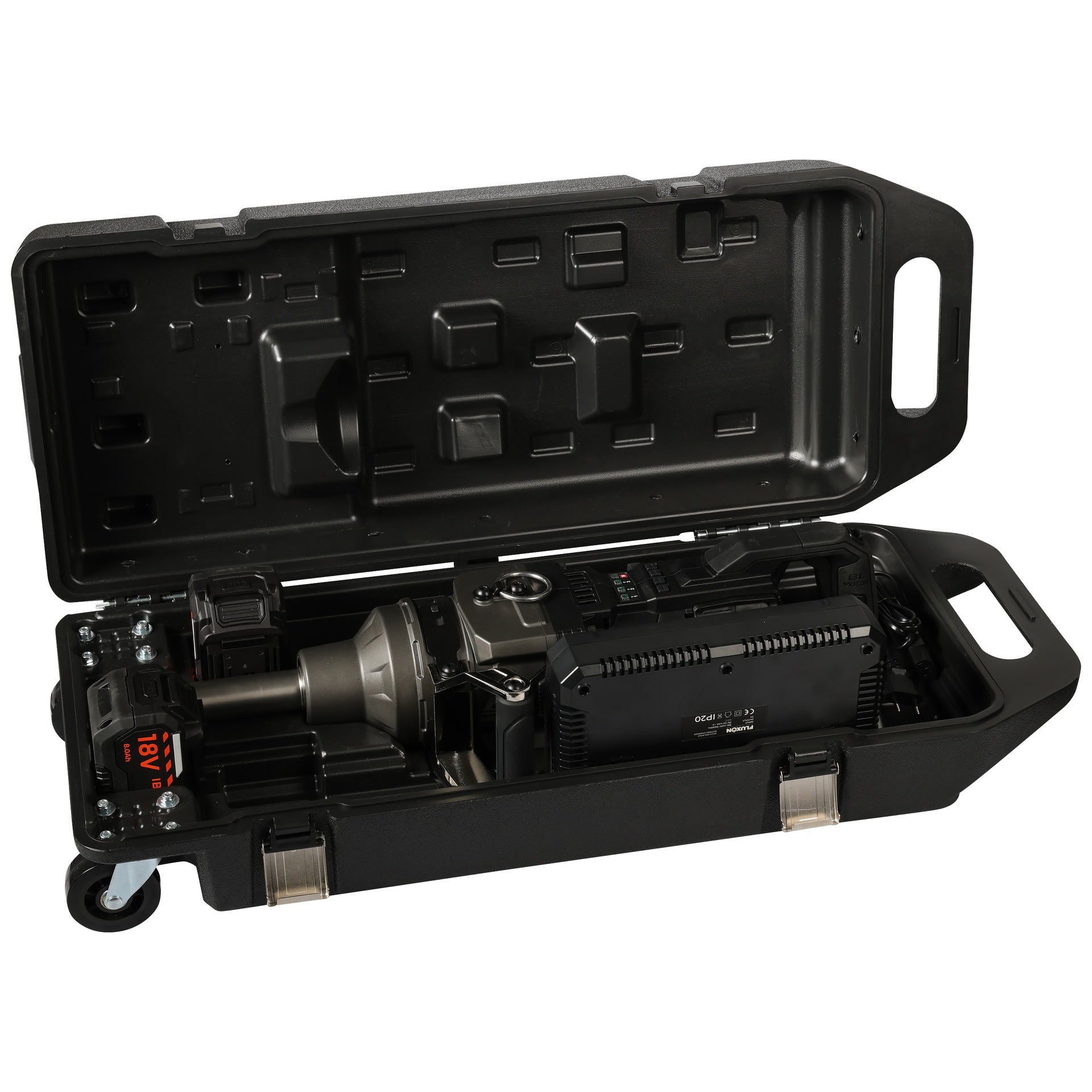 PISTOL DE IMPACT 1" 4000NM CU 2 ACUMULATORI 8AH 18V CU INCARCATOR DUAL, MOTOR BRUSHLESS