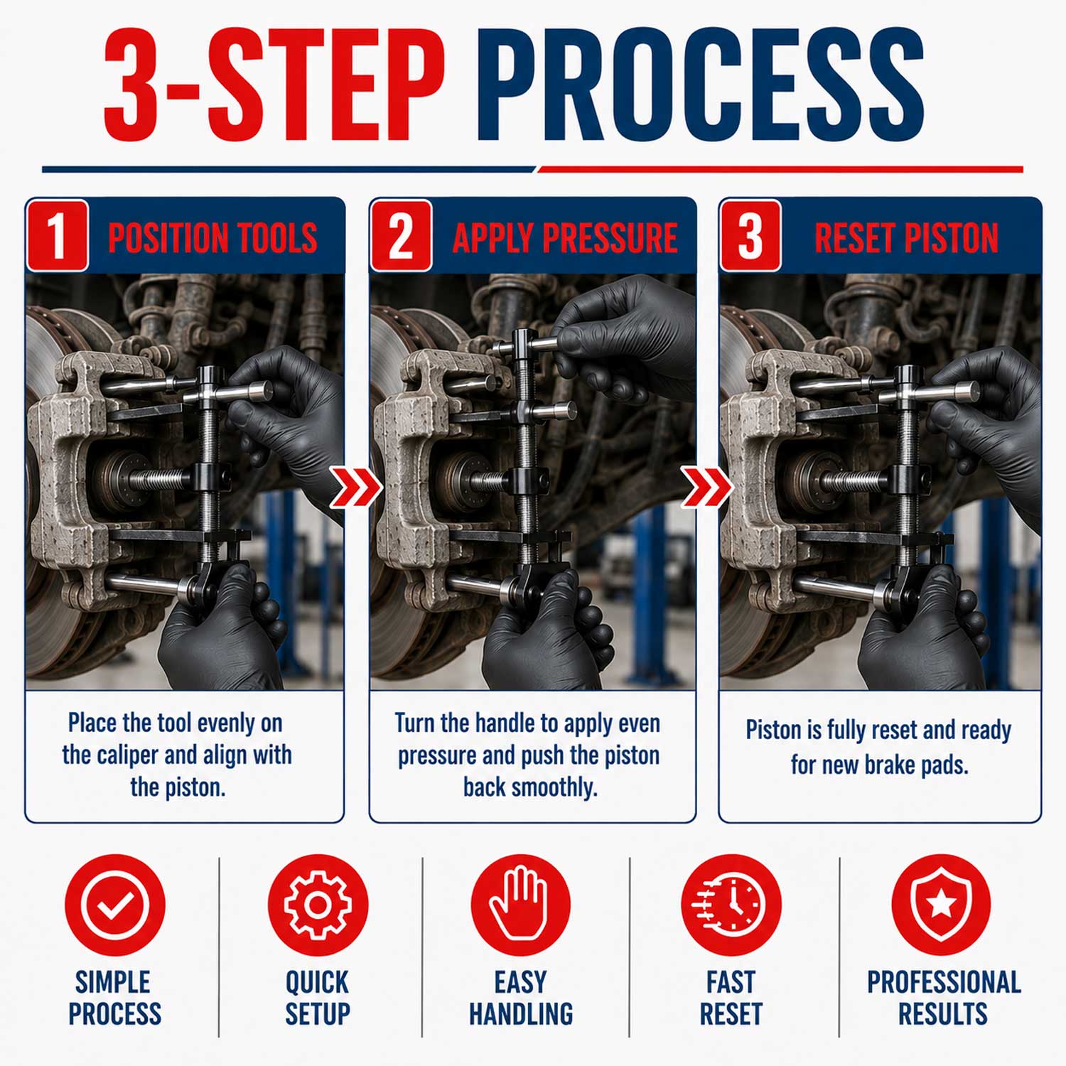 Presa universala pentru piston etriere frana auto GEBO TOOLS