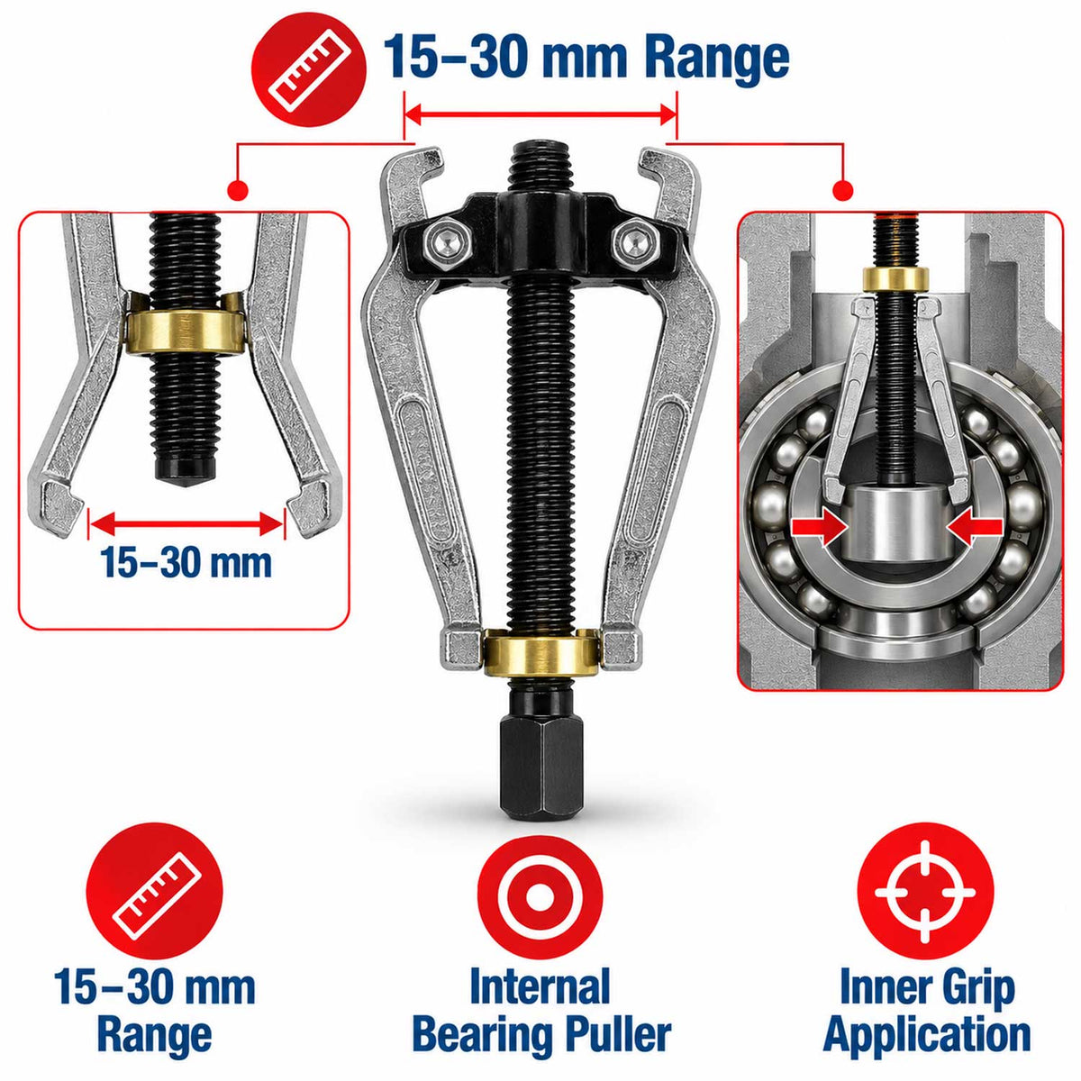 Trusa extractor rulment de interior-exterior cu ciocan culisant GEBO TOOLS