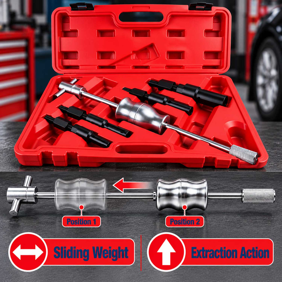 Extractor presa rulmenti si bucsi cu prindere interioara 10-32 mm GEBO TOOLS