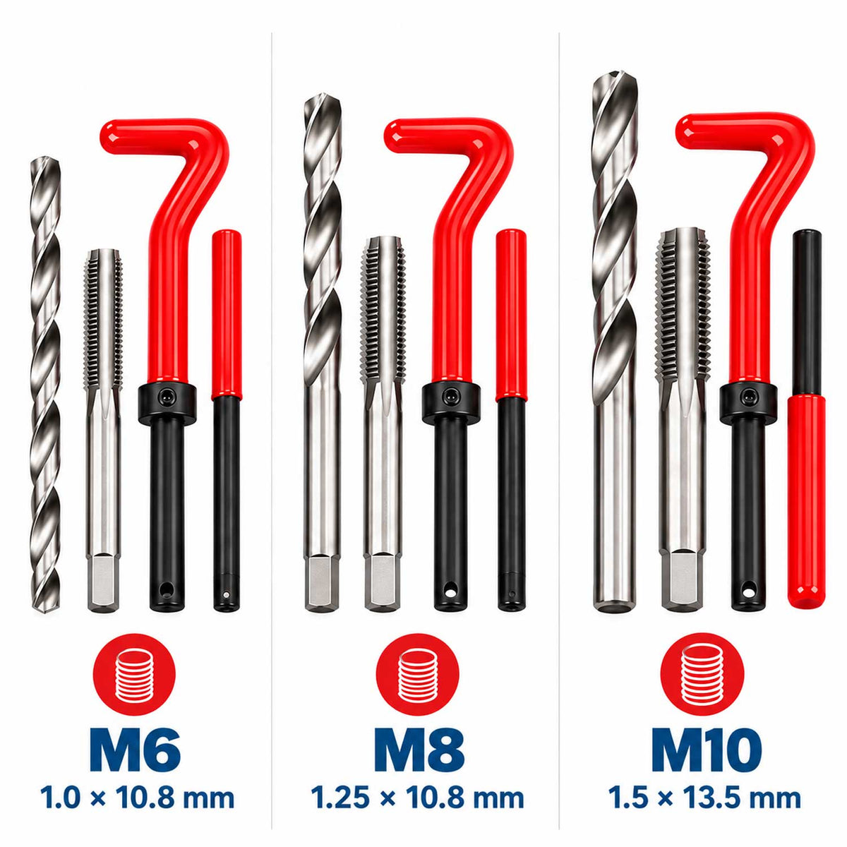 Trusa reparat filete m6 m8 m10 GEBO TOOLS