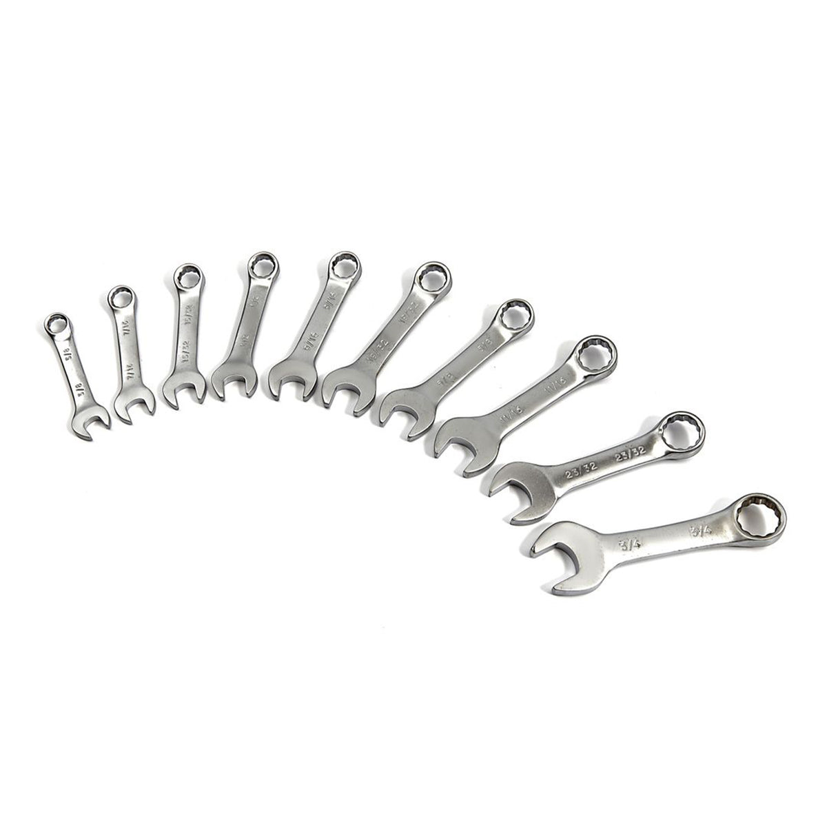 Set 10 chei combinate inelare fixe extra scurte in inch 3/8 - 3/4 - Hbm machines