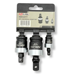 SET ADAPTOR IMPACT CU ARTICULATIE CARDANICA 3 PIESE  1/4'' 3/8'' 1/2''