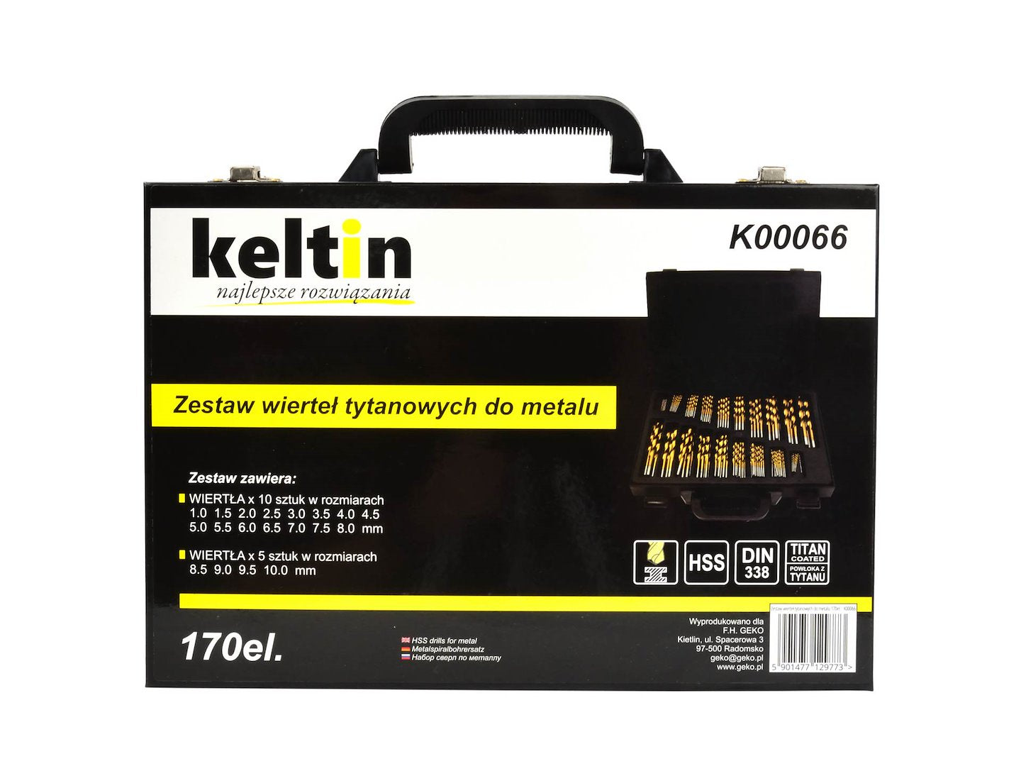 SET 170 DE BURGHIE HSS TITAN PENTRU METAL 1-10MM - GEKO