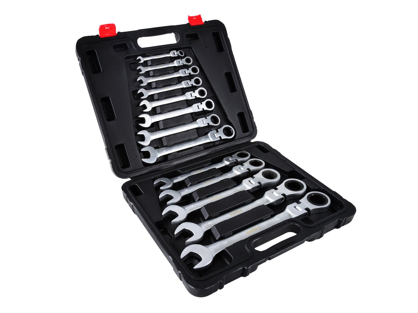 TRUSA CHEI COMBINATE CU CLICHET ARTICULATE 8-32MM 13PIESE KELTIN