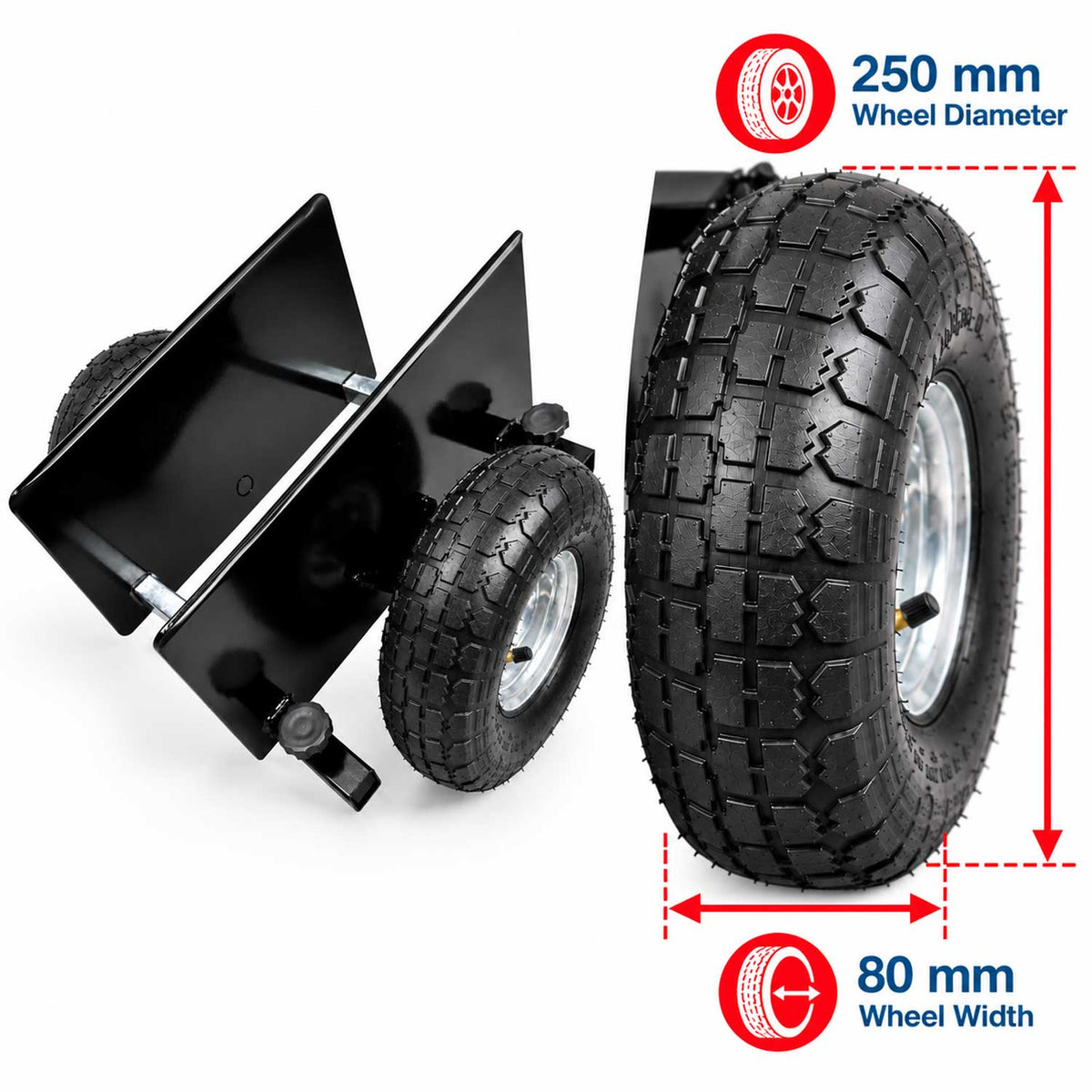 Carucior reglabil de transport placi dimensiuni mari roti mari pe aer GEBO TOOLS