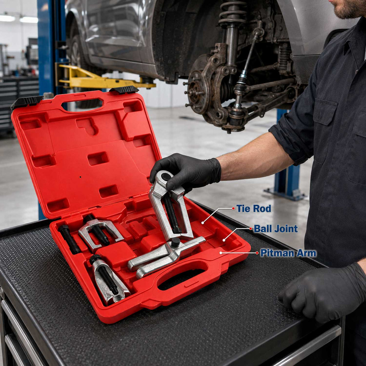 Trusa prese extractoare pivoti rotule capete de bara GEBO TOOLS
