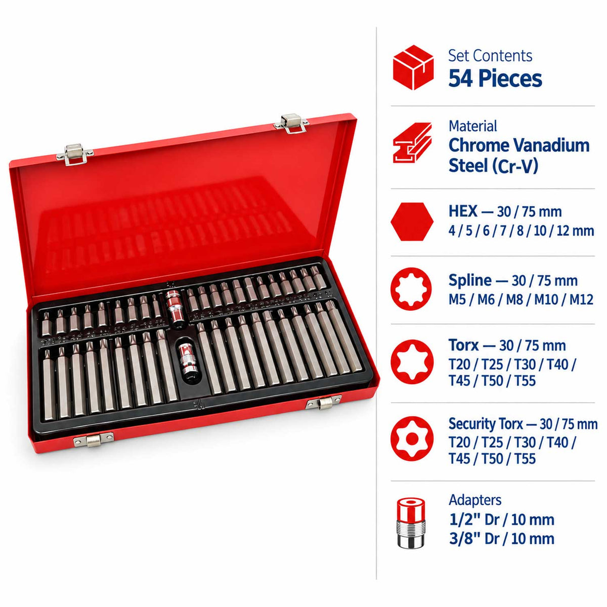 Trusa biti 54 buc GEBO TOOLS