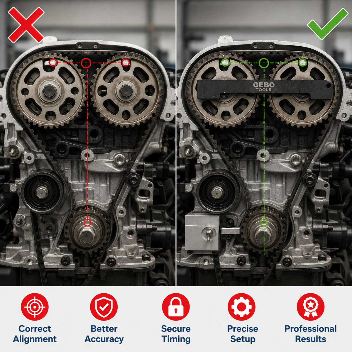 Trusa fixare distributie OPEL VAUXHALL 1.0 1.2 1.4 GEBO TOOLS