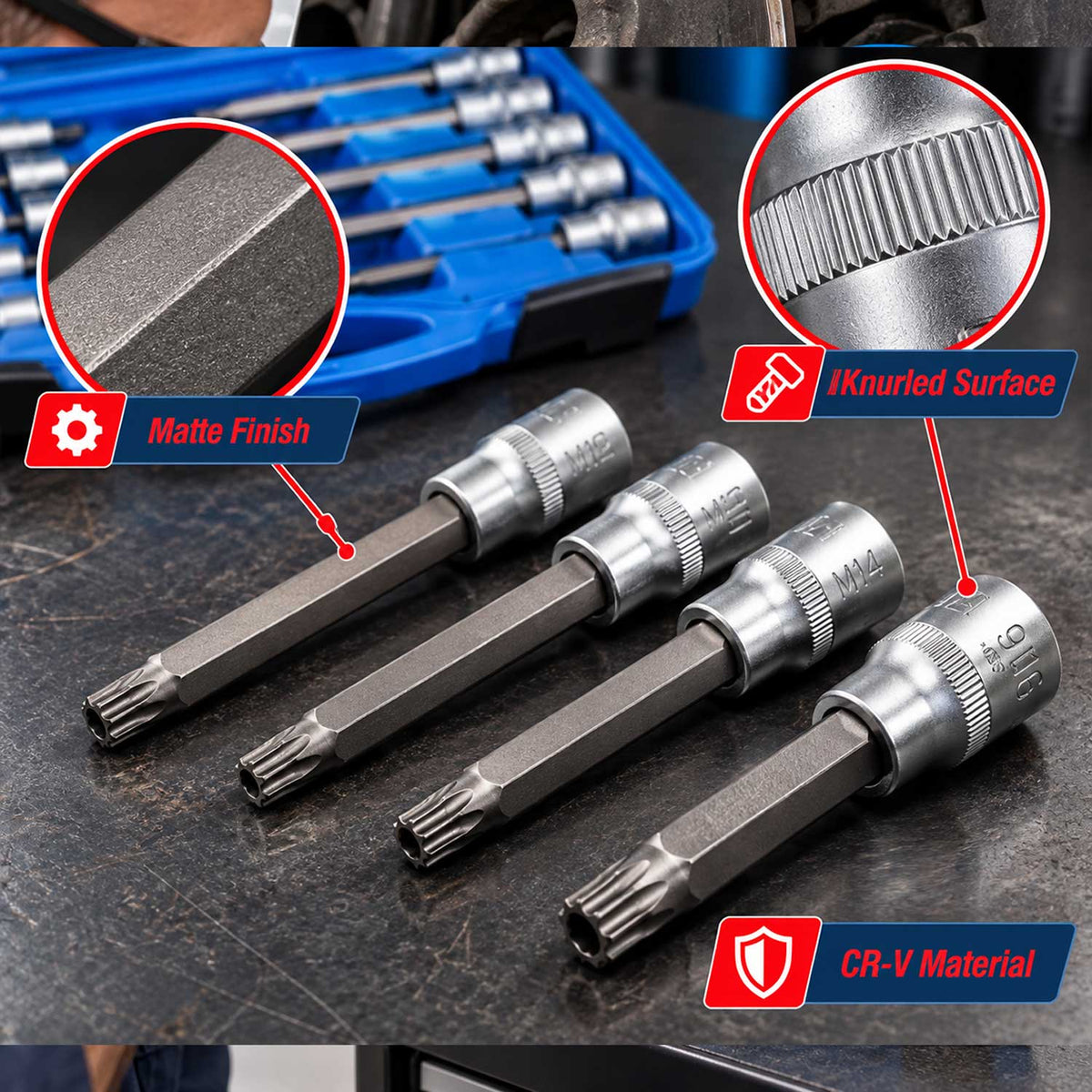 Trusa biti XZN m spline 1/2 26 piese GEBO TOOLS