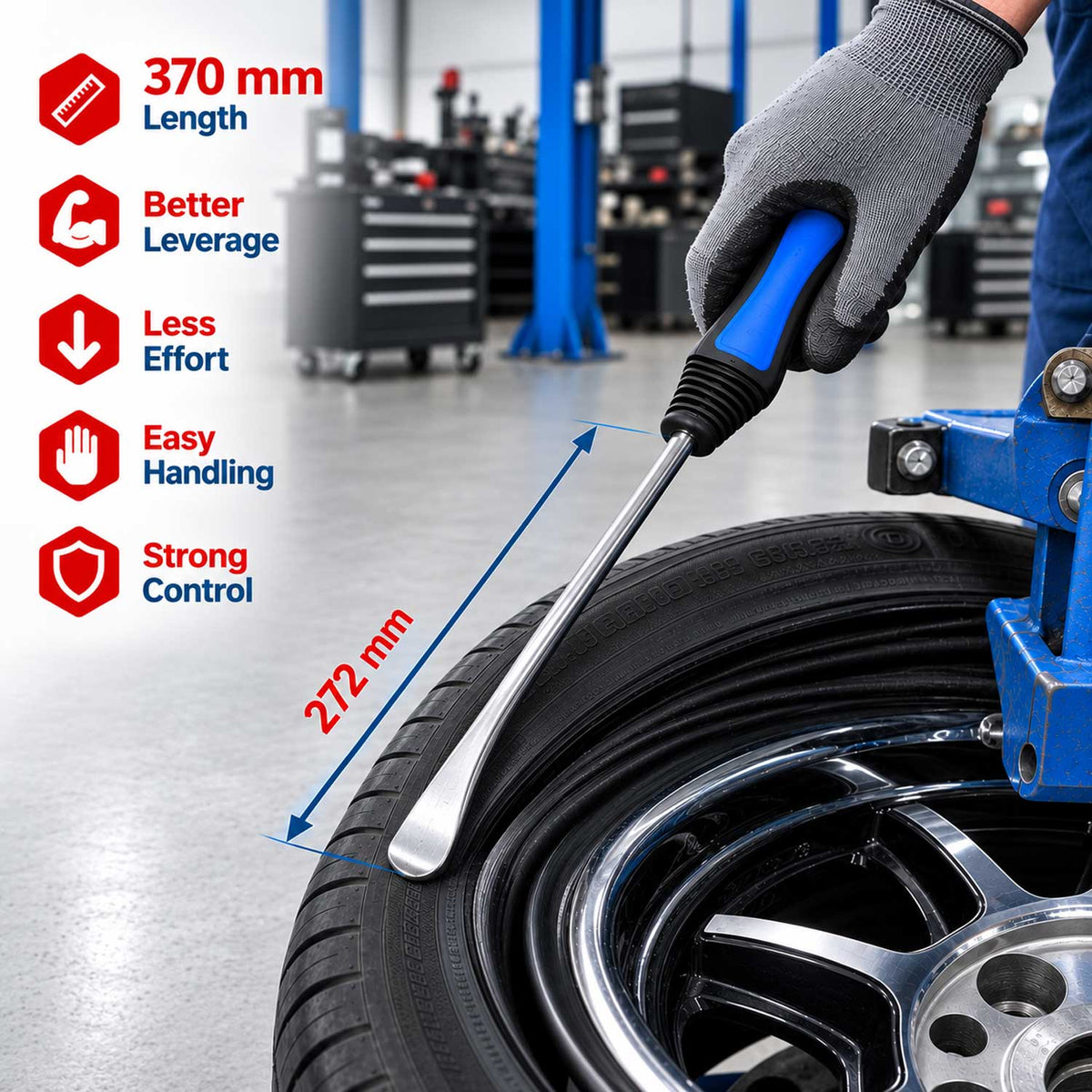 Set leviere cu maner pentru anvelope cu protectie pentru jante 22 piese GEBO TOOLS