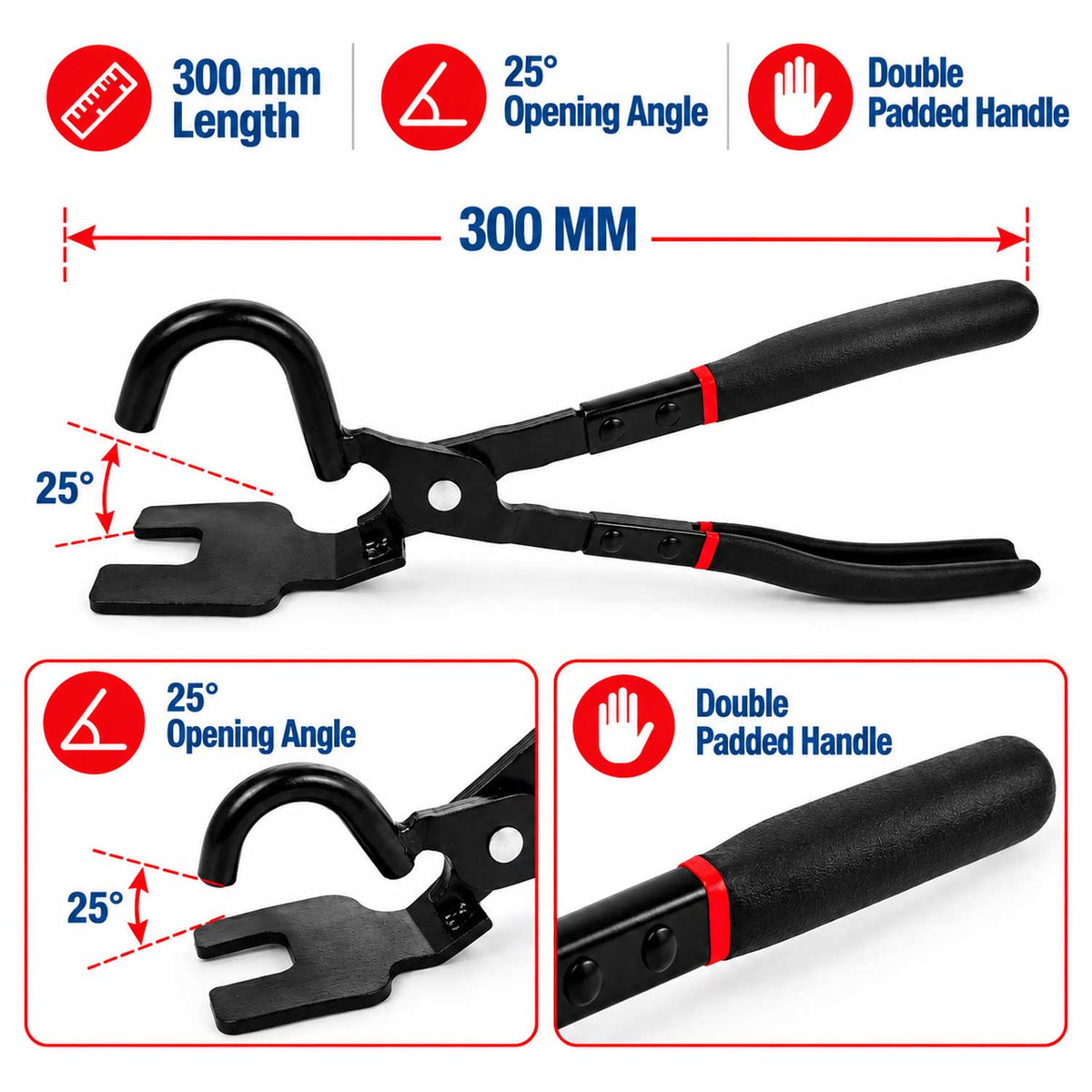 Cleste pentru demontat pufere de cauciuc la esapament 300mm GEBO TOOLS